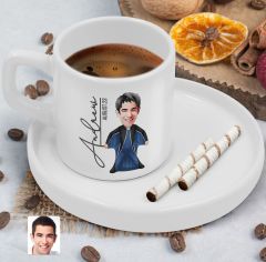 BK Gift Kişiye Özel Sunum Tabaklı Extreme Sport Karikatürlü Kahve Fincanı-1, Sevgiliye Hediye, Aileye Hediye, Arkadaşa Hediye