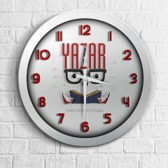 Kişiye Özel Mesleki Yazar Ahşap Duvar Saati - 1