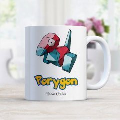 Kişiye Özel Pokemon Porygon Beyaz Kupa Bardak