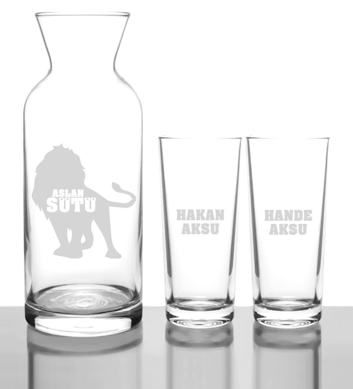 Kişiye Özel Aslan Sütü Rakı Karaf Seti - 4