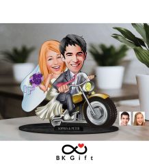 BK Gift Kişiye Özel Evleniyoruz Karikatürlü Ahşap Biblo, Sevgililer Günü Hediyesi, Doğum Günü Hediyesi, Yıl Dönümü Hediyesi-8