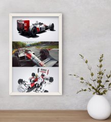 BK Gift Formula 1 Tasarımlı Dekoratif Ahşap Beyaz Çerçeveli Tablo-10