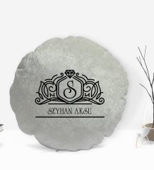 Kişiye Özel İsimli Yuvarlak Dekoratif Kırlent Yastık-13