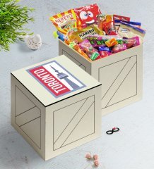 Bk Gift Toronto Tasarımlı Ahşap Kutuda Nostaljik Lezzetler Hediye Seti
