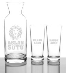 Kişiye Özel Aslan Sütü Rakı Karaf Seti - 3