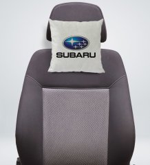 BK Gift Subaru Tasarımlı Kare Araç Koltuk Yastığı-1