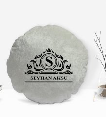 Kişiye Özel İsimli Yuvarlak Dekoratif Kırlent Yastık-12
