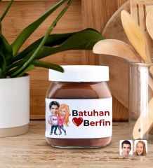 BK Gift Sevgiliye Özel Karikatürlü Kupa ve Nutella 400gr. Hediye Seti, Sevgiliye Hediye, Sevgililer Günü Hediye, Doğum Günü Hediyesi-8