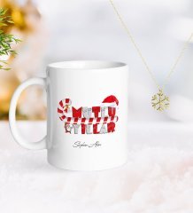 Kişiye Özel Yılbaşı Mutlu Yıllar Kupa ve Kar Tanesi Kolye-2
