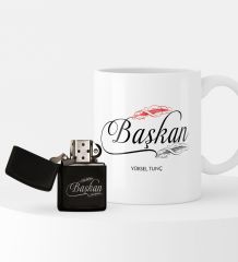 Kişiye Özel Başkan Çakmak ve Kupa Seti