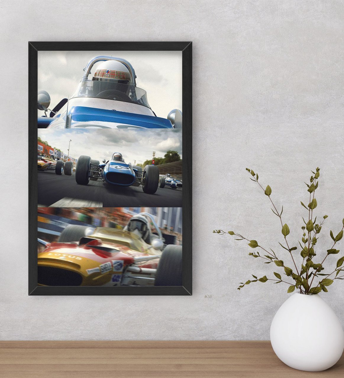 BK Gift Formula 1 Tasarımlı Dekoratif Ahşap Siyah Çerçeveli Tablo-9