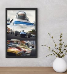 BK Gift Formula 1 Tasarımlı Dekoratif Ahşap Siyah Çerçeveli Tablo-9
