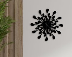 BK Home Dekoratif 45cm Ahşap Duvar Saati-36