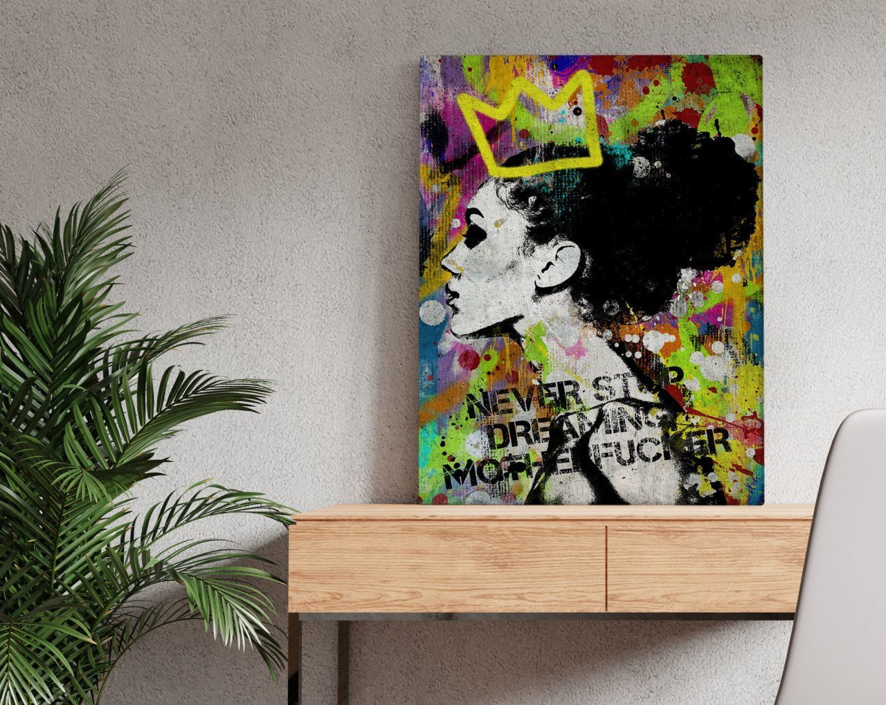 BK Home Never Stop Dreaming Tasarımlı Kanvas Tablo 50x70cm-1