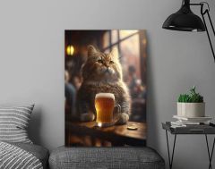 BK Gift  Beer Tasarımlı Kanvas Tablo-6 50x70cm Ev Dekorasyonu, Ev Hediyesi