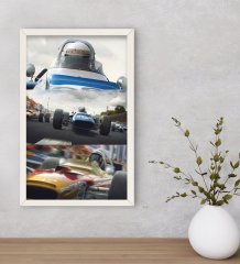 BK Gift Formula 1 Tasarımlı Dekoratif Ahşap Beyaz Çerçeveli Tablo-9