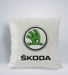 BK Gift Skoda Tasarımlı Kare Araç Koltuk Yastığı-1