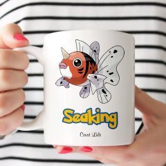 Kişiye Özel Pokemon Seaking Beyaz Kupa Bardak