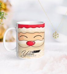 Kişiye Özel Noel Baba Kupa ve Kar Tanesi Kolye-6