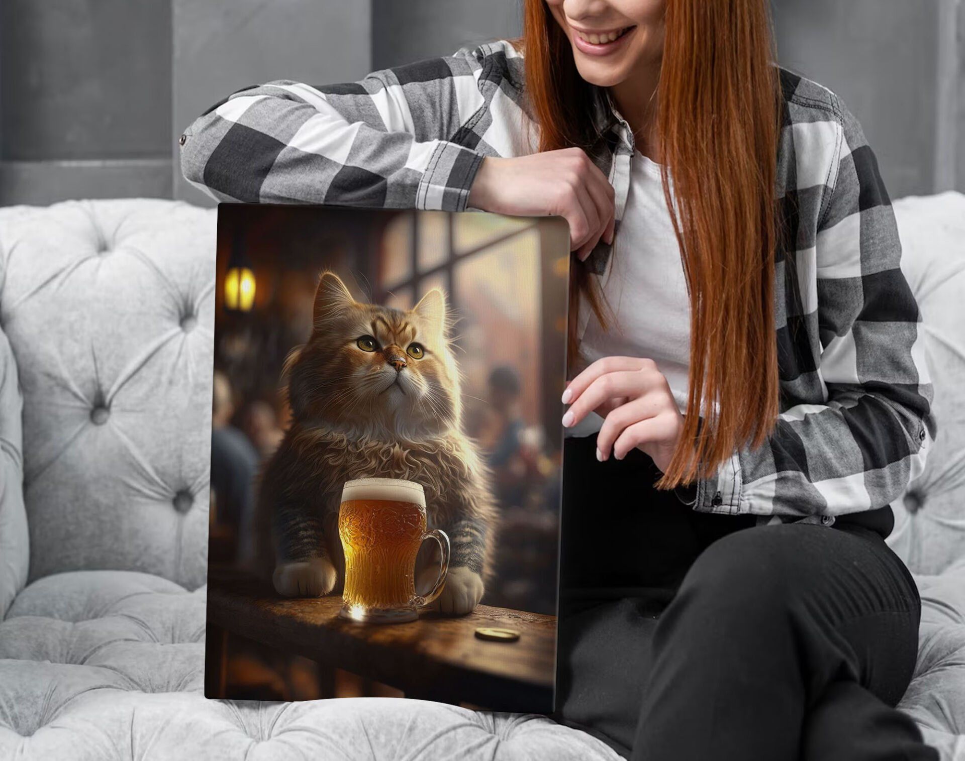 BK Gift  Beer Tasarımlı Kanvas Tablo-6 70x100cm Ev Dekorasyonu, Ev Hediyesi