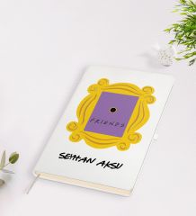 BK Gift Kişiye Özel İsimli Friends Monica’s Kapı Çerçevesi Tasarımlı Beyaz Defter-2