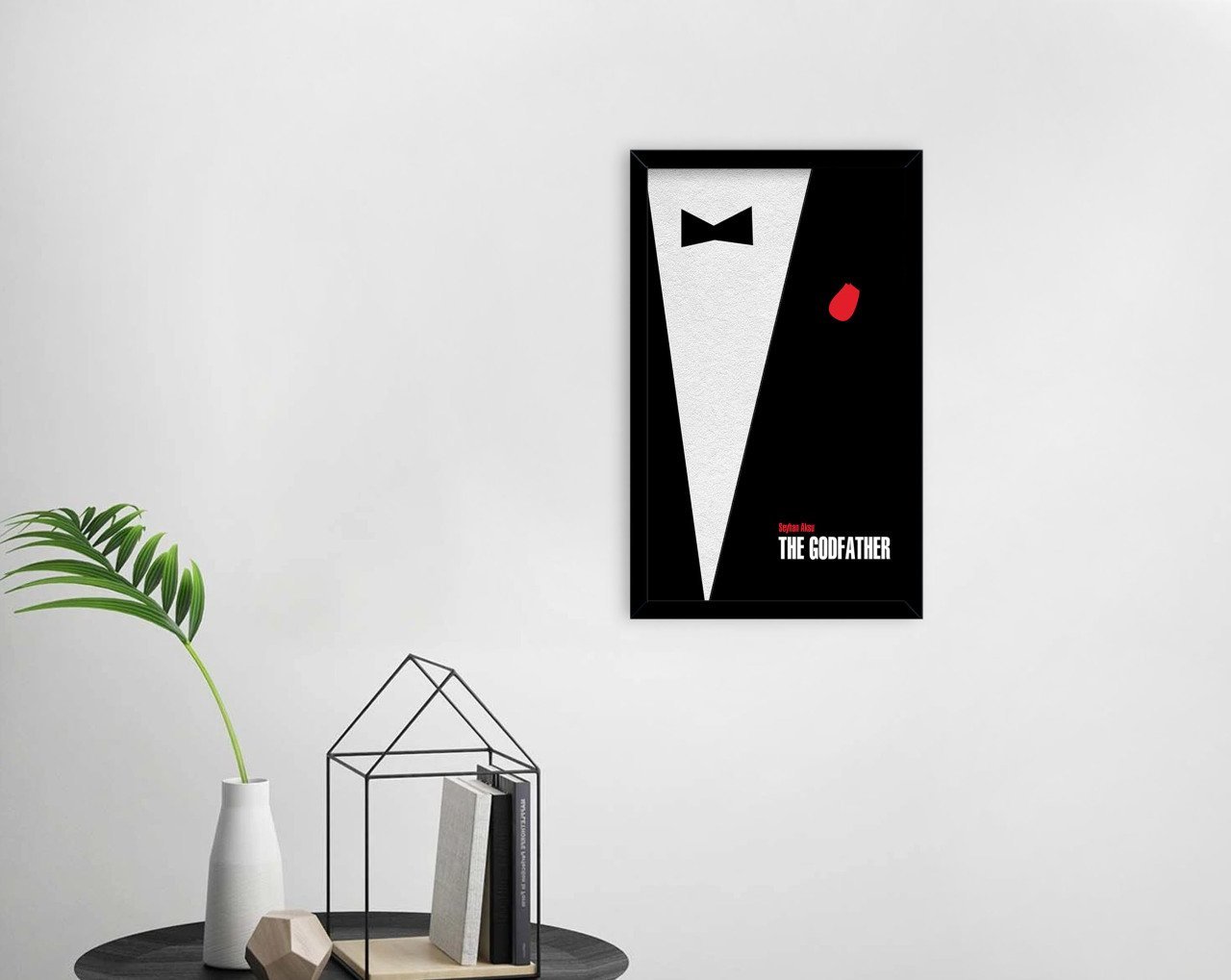 BK Home İsme Özel Godfather Baba Tasarımlı Dekoratif Ahşap Siyah Çerçeveli Tablo-12