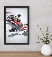 BK Gift Formula 1 Tasarımlı Dekoratif Ahşap Siyah Çerçeveli Tablo-8