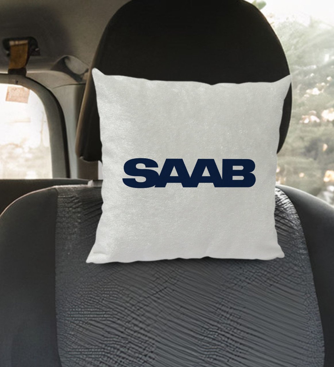 BK Gift Saab Tasarımlı Kare Araç Koltuk Yastığı-1