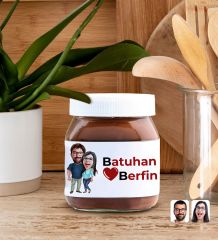BK Gift Sevgiliye Özel Karikatürlü Kupa ve Nutella 400gr. Hediye Seti, Sevgiliye Hediye, Sevgililer Günü Hediye, Doğum Günü Hediyesi-4