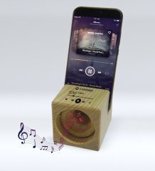 Kişiye Özel Spotify Barkodlu Ahşap Telefon Standı ve Ses Yükseltici Amplifikatör-1