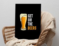 BK Gift  Beer Tasarımlı Kanvas Tablo-5 50x70cm Ev Dekorasyonu, Ev Hediyesi