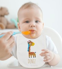 BK Kids Kişiye Özel İsimli Bebek Mama Önlüğü - Model 17