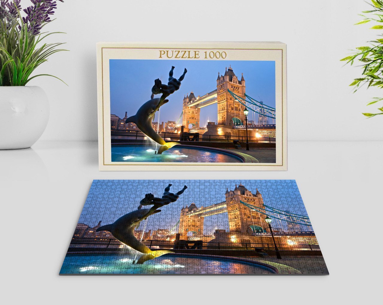 BK Home Londra Manzara 1000 Parça Profesyonel Puzzle-10