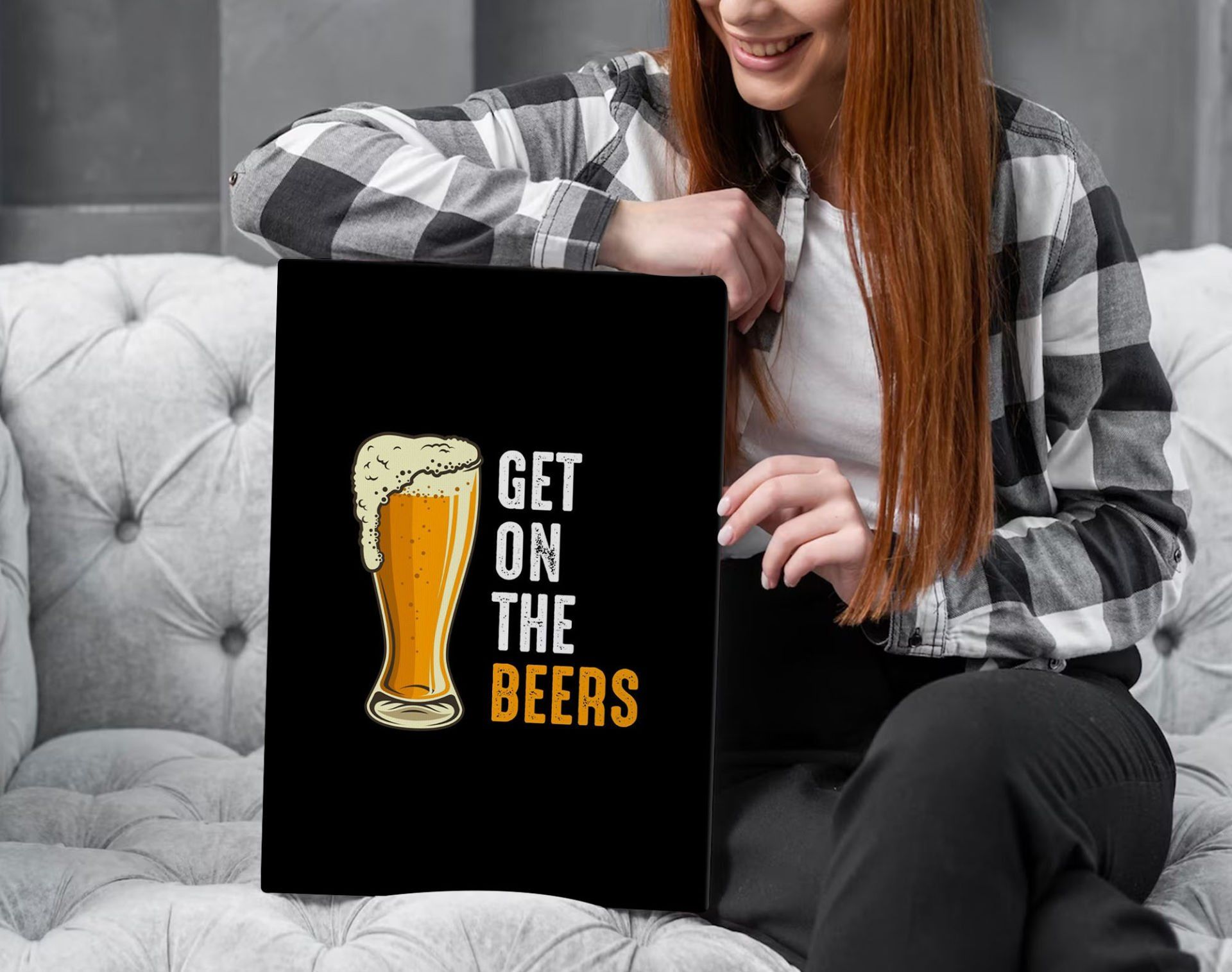 BK Gift  Beer Tasarımlı Kanvas Tablo-5 70x100cm Ev Dekorasyonu, Ev Hediyesi