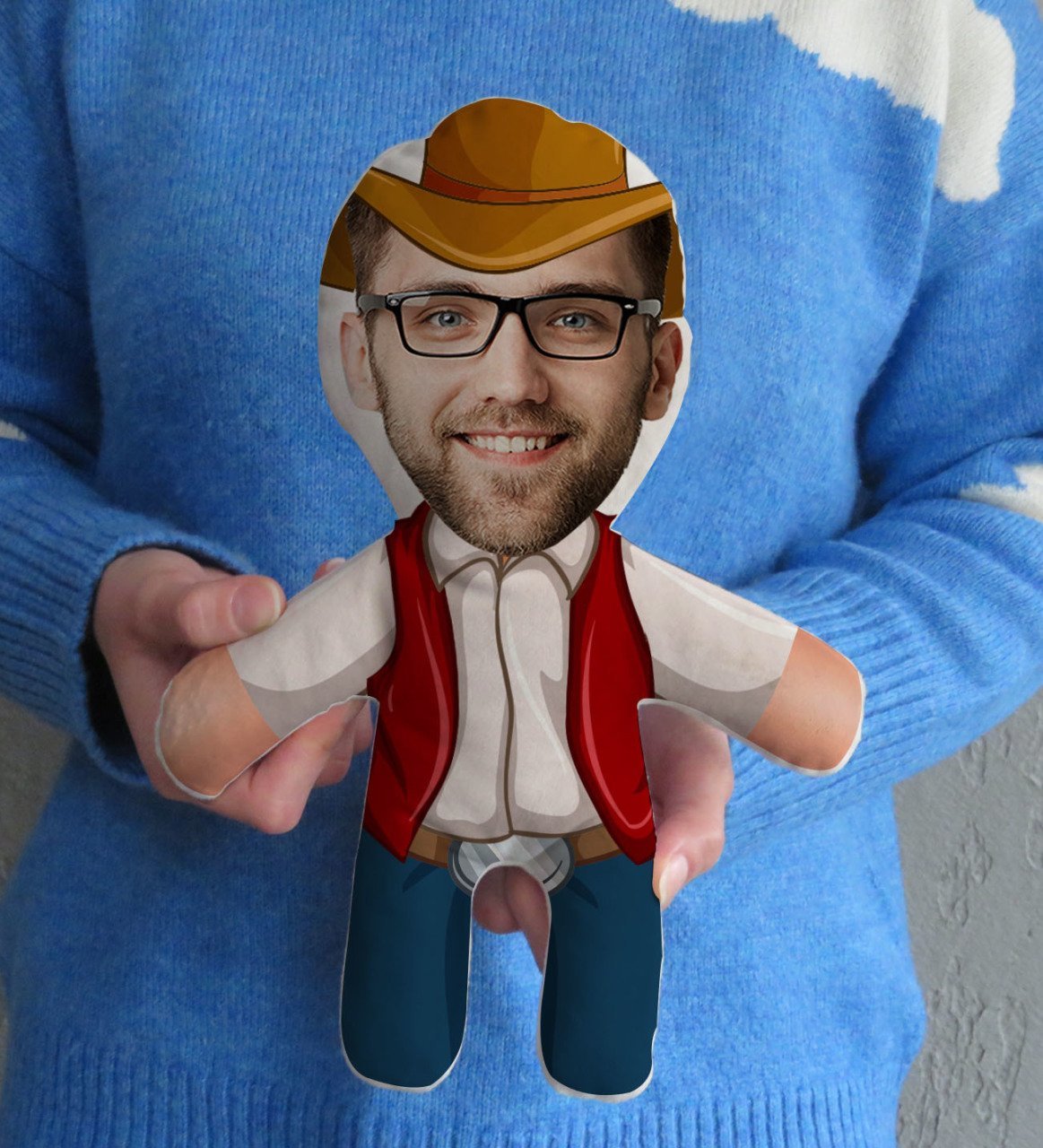 Kişiye Özel Fotoğraflı Kovboy Bebek Yastık-1
