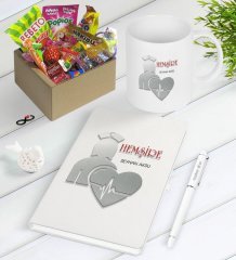 Kişiye Özel Hemşire Nostaljik Lezzetler Defter Kalem Kupa Hediye Seti-4