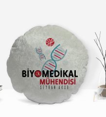 Kişiye Özel İsimli Biyomedikal Mühendisi Tasarımlı Dekoratif Kırlent Yastık-1