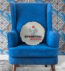 Kişiye Özel İsimli Biyomedikal Mühendisi Tasarımlı Dekoratif Kırlent Yastık-1