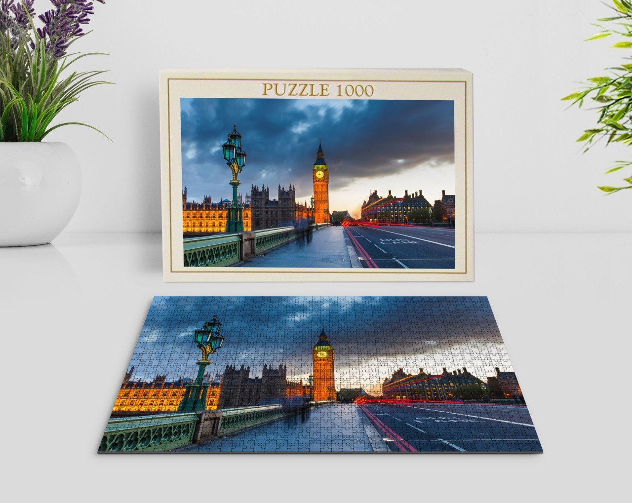 BK Home Londra Manzara 1000 Parça Profesyonel Puzzle-8