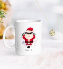 Kişiye Özel Noel Baba Kupa ve Kar Tanesi Kolye-1