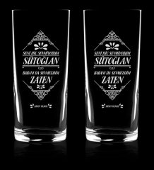 Kişiye Özel İkili Yeşilçam Klasikleri Sütoğlan Rakı Bardağı Seti - 1