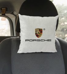 BK Gift Porsche Tasarımlı Kare Araç Koltuk Yastığı-1