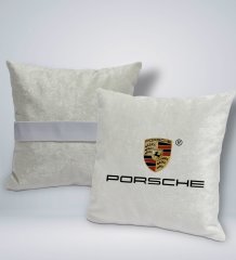 BK Gift Porsche Tasarımlı Kare Araç Koltuk Yastığı-1