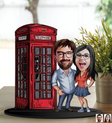 BK Gift Kişiye Özel Sevgililer Karikatürlü 3D Ahşap Biblo, Sevgili Biblo, Ahşap Biblo, Sevgiliye Hediye, Sevgililer Günü Hediyesi-8