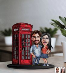 BK Gift Kişiye Özel Sevgililer Karikatürlü 3D Ahşap Biblo, Sevgili Biblo, Ahşap Biblo, Sevgiliye Hediye, Sevgililer Günü Hediyesi-8