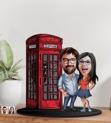 BK Gift Kişiye Özel Sevgililer Karikatürlü 3D Ahşap Biblo, Sevgili Biblo, Ahşap Biblo, Sevgiliye Hediye, Sevgililer Günü Hediyesi-8