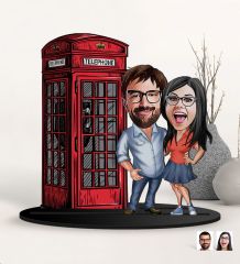 BK Gift Kişiye Özel Sevgililer Karikatürlü 3D Ahşap Biblo, Sevgili Biblo, Ahşap Biblo, Sevgiliye Hediye, Sevgililer Günü Hediyesi-8