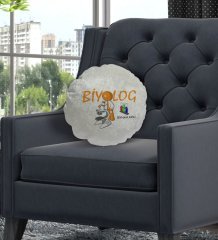 Kişiye Özel İsimli Biyolog Tasarımlı Dekoratif Kırlent Yastık-1
