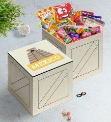 Bk Gift Mexico Tasarımlı Ahşap Kutuda Nostaljik Lezzetler Hediye Seti