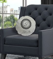 Kişiye Özel İsimli Yuvarlak Dekoratif Kırlent Yastık-2